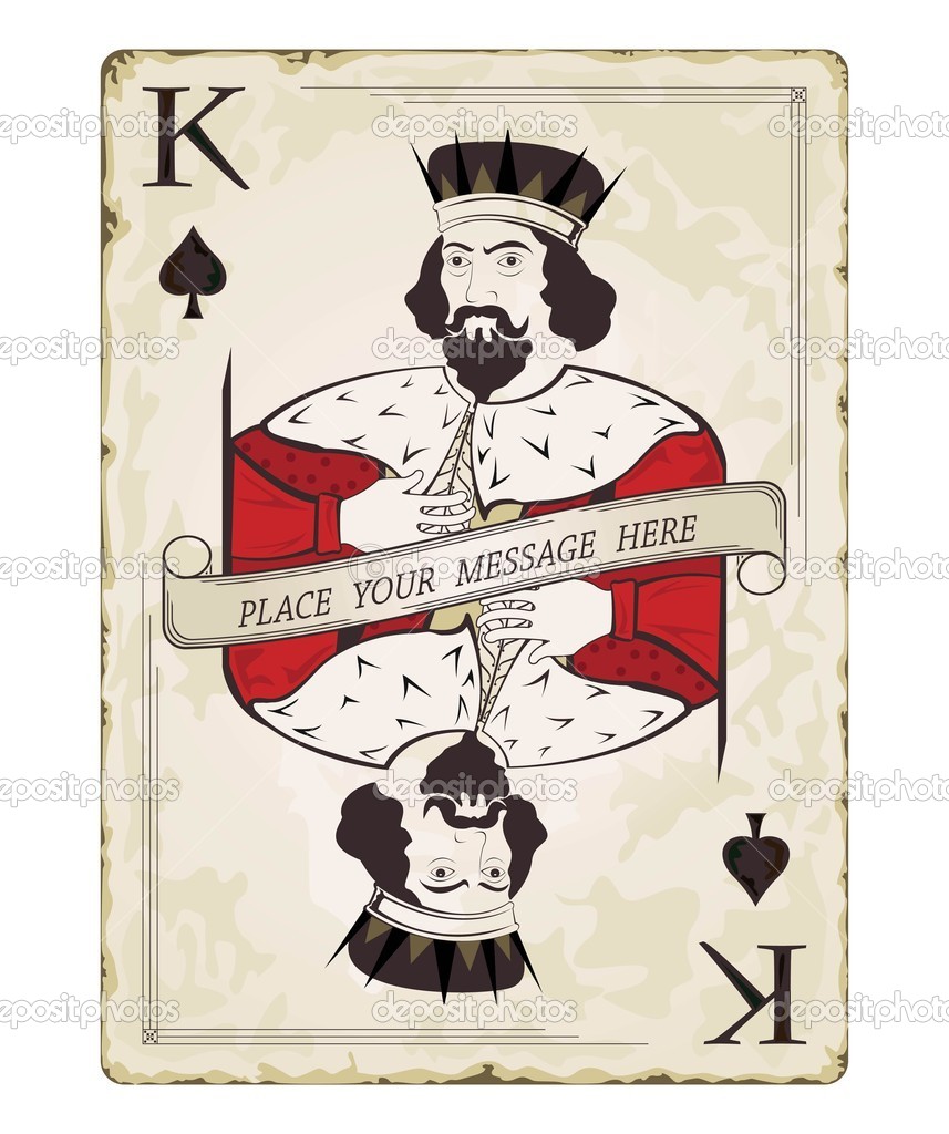 King of Hearts Vintage Card