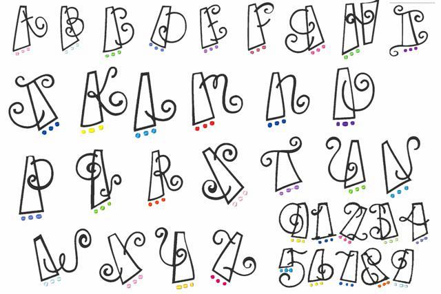 Cute Font Letters Alphabet