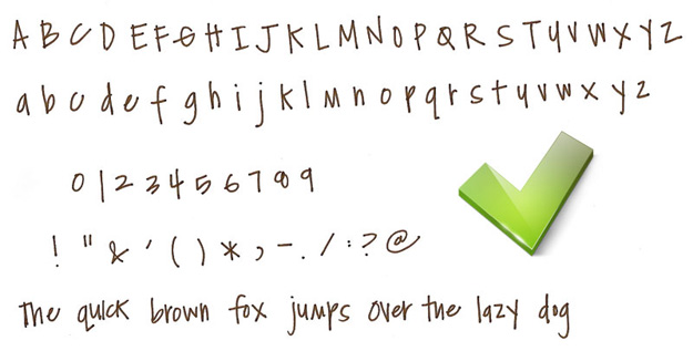 Cute Handwriting Fonts Alphabet