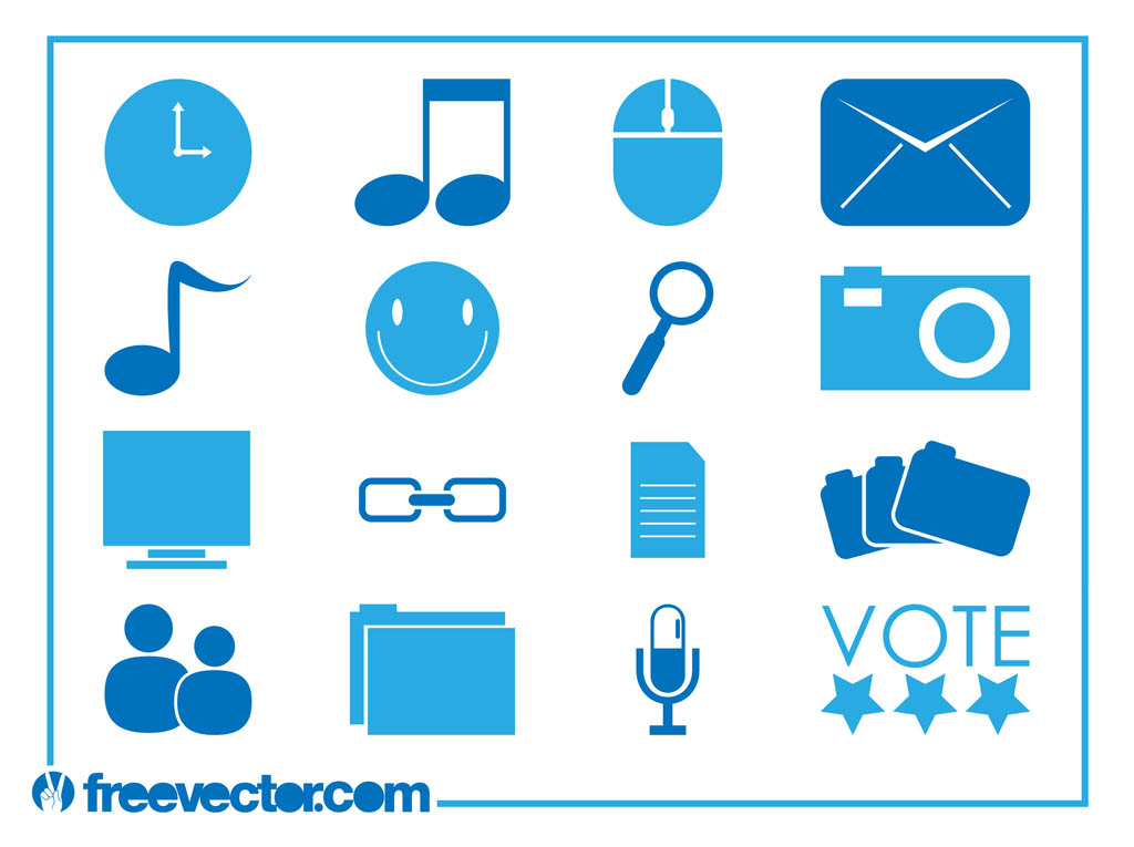 Tech Icons Vector Free