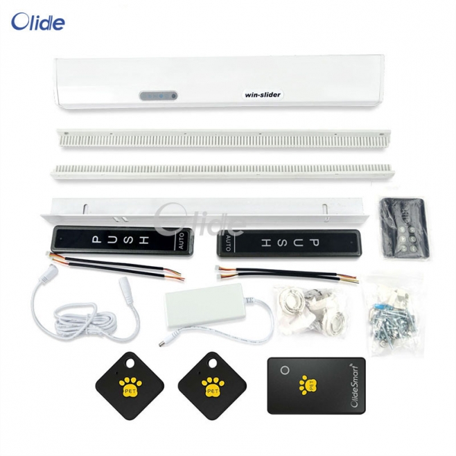 Olide DIY Automatic Sliding Pet Door with Smart Pet Collars Sensor