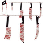 Halloween bloody weapon garland