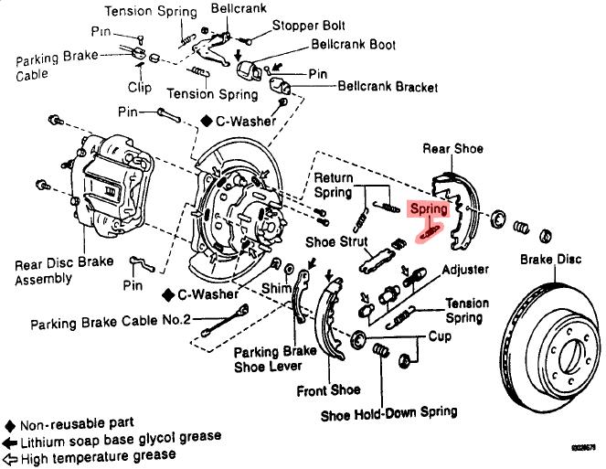 toyota rear brakes diagram #3