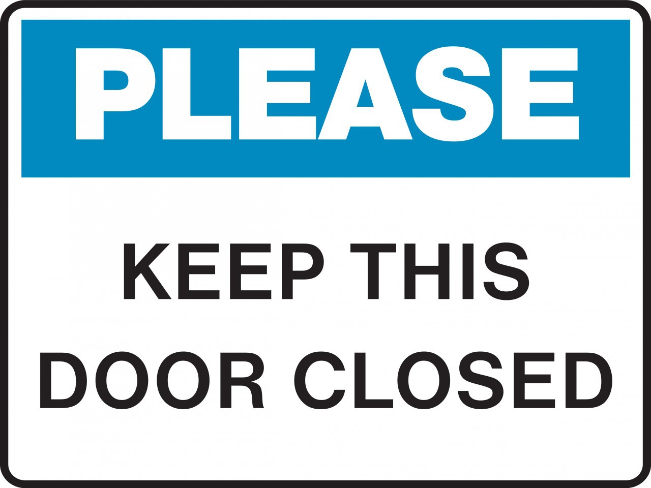 Keep Door Closed Sign Printable - Printable World Holiday image.