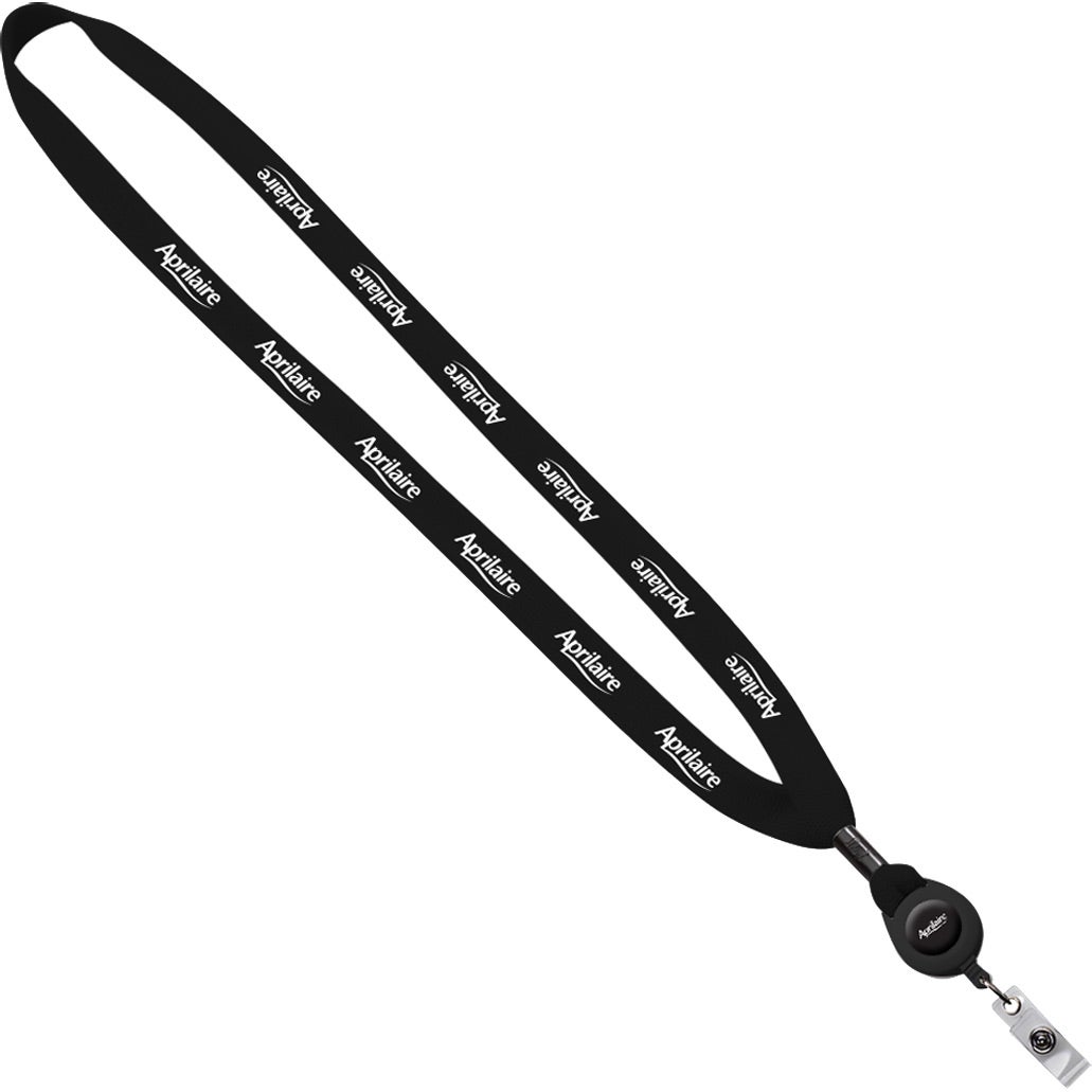 Shoelace Lanyards with Retractable Badge Reel Large