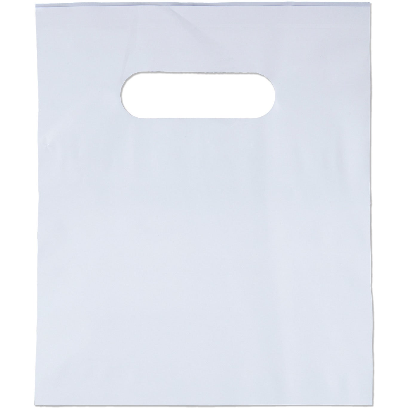 White Die Cut Bag (7.5" x 9", White and Clear)