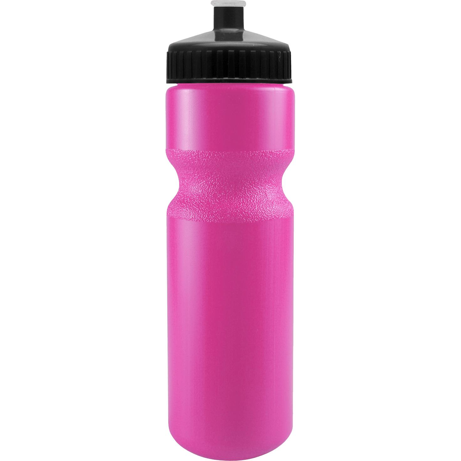 Hot Pink Bike Bottle with Push Pull Cap (28 Oz.)