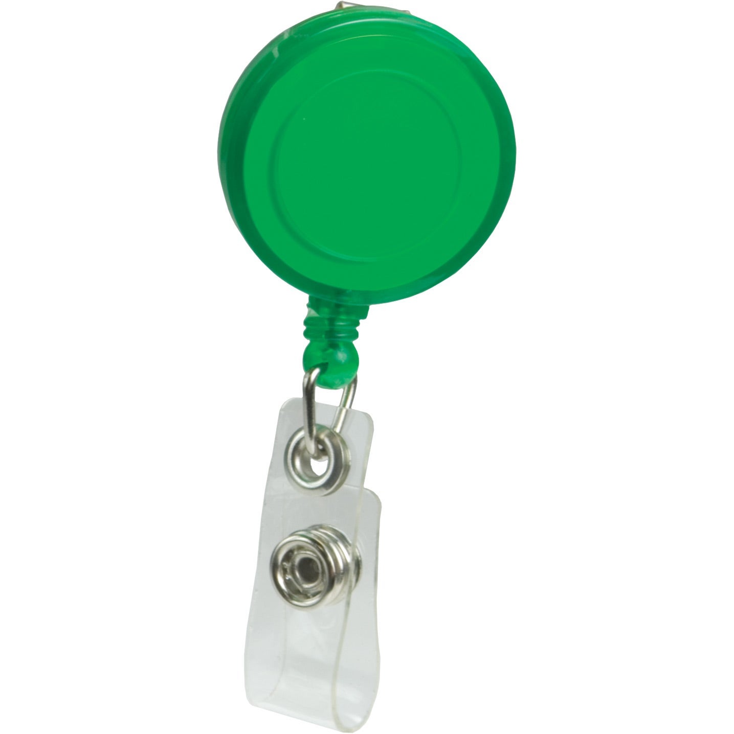 Round Retractable Badge Holders with Slip On Clip Large