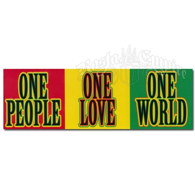 1 People 1 Love 1 World Rasta Sticker