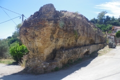 Aqueduct remains on south side of Artemidos from the westernmost section. Patrae.