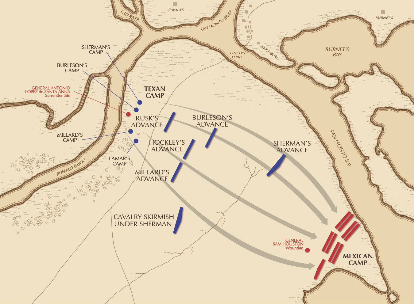 battle of san jacinto map