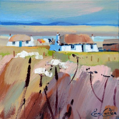 Scottish Artist Pam CARTER - Thatched Bothies