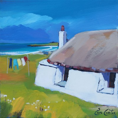 Scottish Artist Pam CARTER - White Washed Thatch