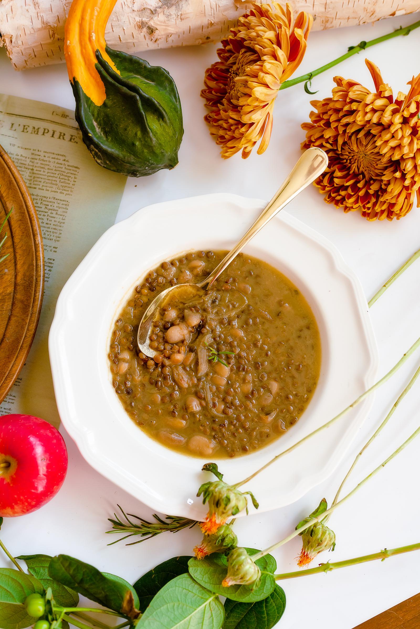 Lentil Bean Soup with Rosemary Recipe