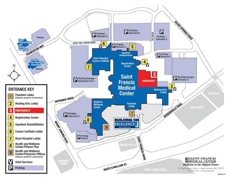 Hospital Map Driving Directions Saint Francis Medical