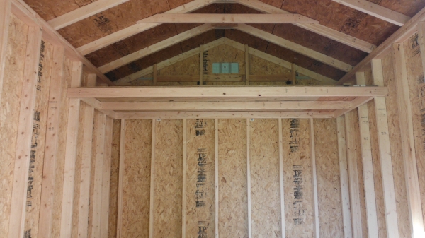 Custom shed shelves