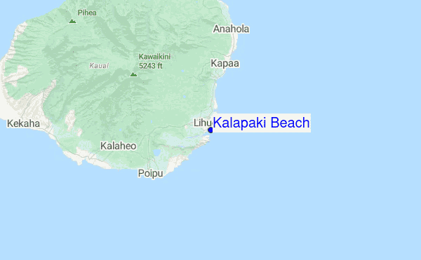 Kalapaki Beach Location Map