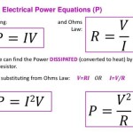 Power Dissipated By Resistor Equation