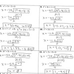 Unit 4 Solving Quadratic Equations Answer Key