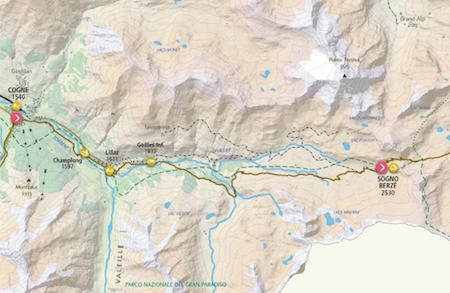 Map10 Cogne - Rifugio Sogno di Berzé.