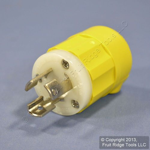 Leviton l5-15 corrosion resistant twist locking plug l5-15p 15a 125v 47cm-20c for sale