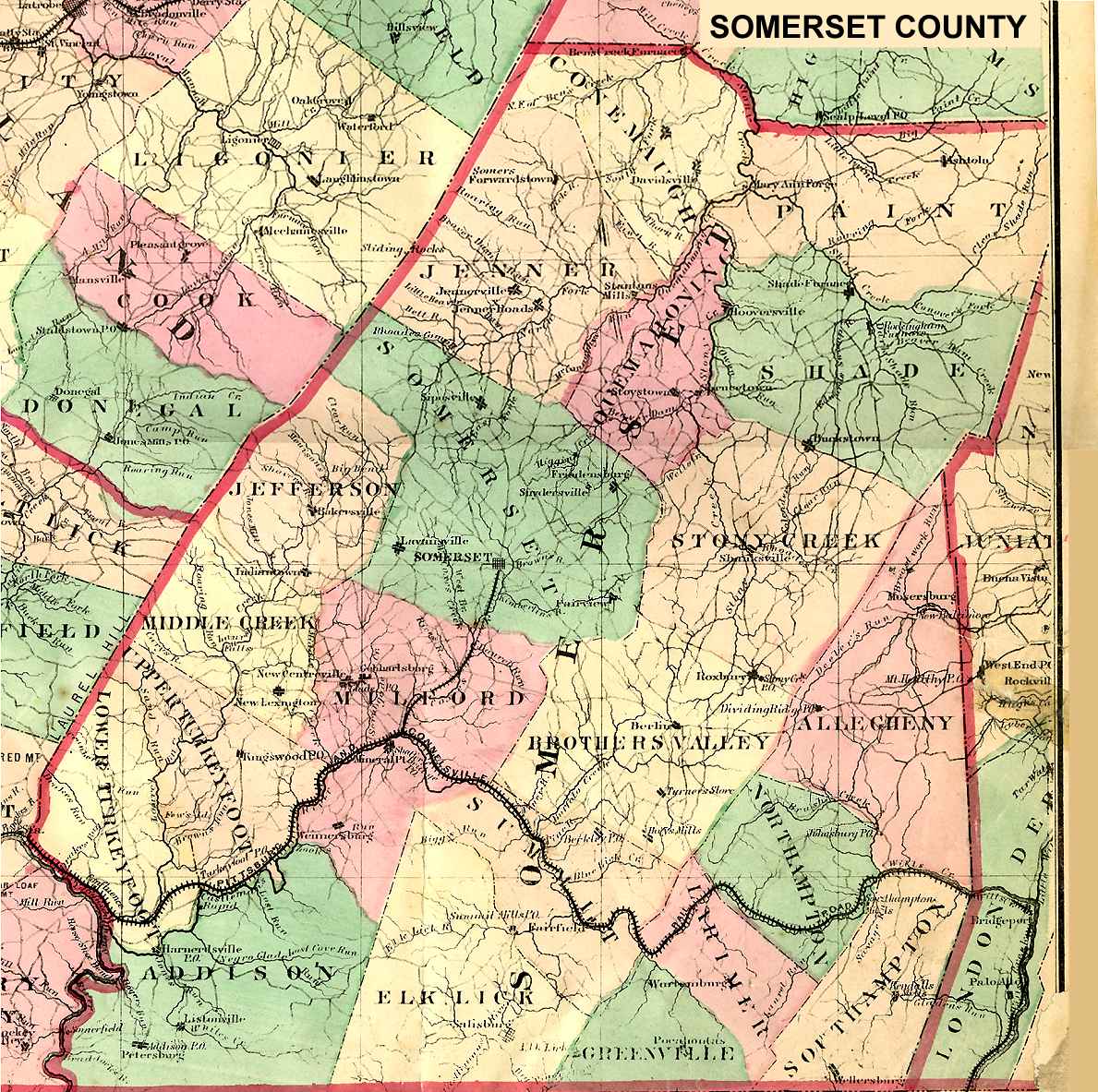 Somerset County, Pennsylvania Maps and Gazetteers