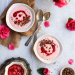 Strawberries and cream breakfast bowl - creamy strawberry coconut yogurt with crunchy caramelized quinoa topping - it's a treat, with health benefits! | www.viktoriastable.com