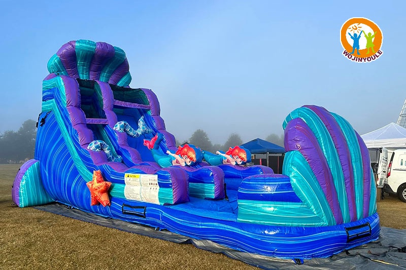 WS269 16ft Tall Mermaid Splash Inflatable Water Slide with Pool