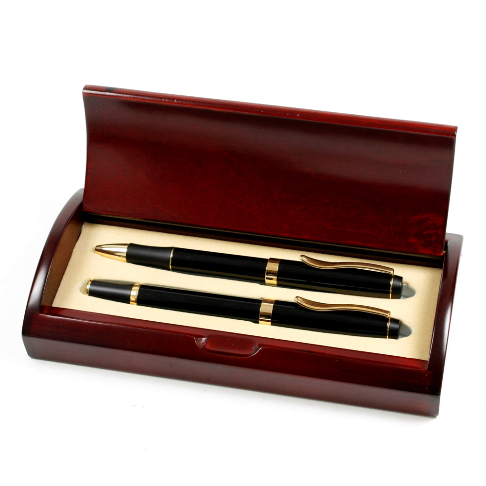 Executive Ballpoint and Roller Ball Pen Set - Black