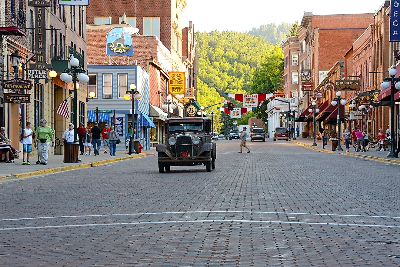 Main Street in Deadwood, SD. Editorial credit: Michael Kaercher / Shutterstock.com