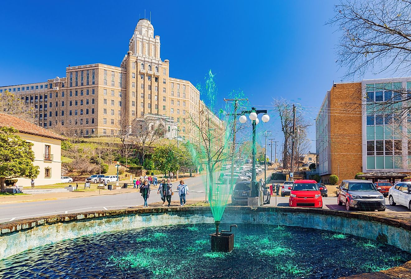 Bill Clinton Park in Hot Springs, Arkansas. Image credit Kit Leong via Shutterstock