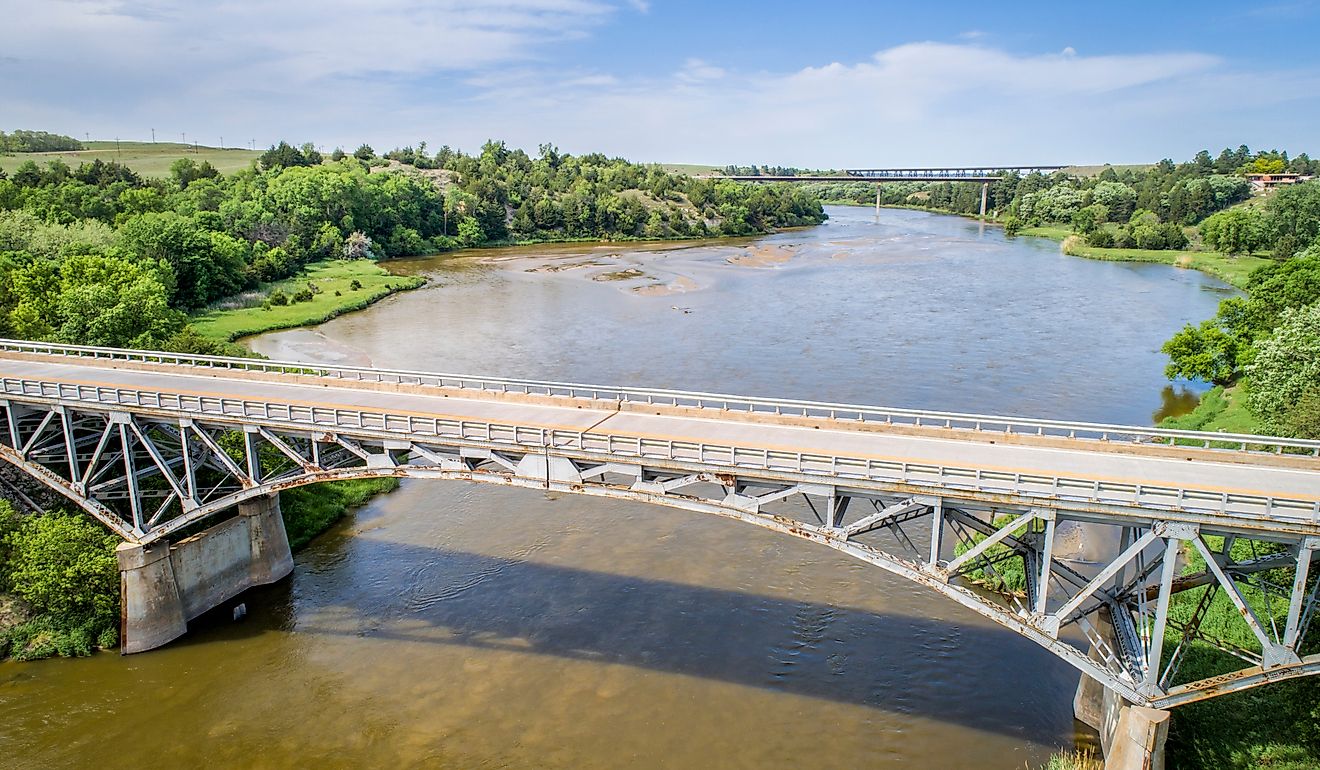 The Niobrara River flowing near Valentine, Nebraska.