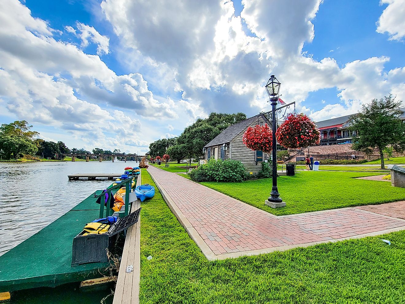 The Beau Jardin and Riverwalk in downtown Natchitoches, Louisiana.