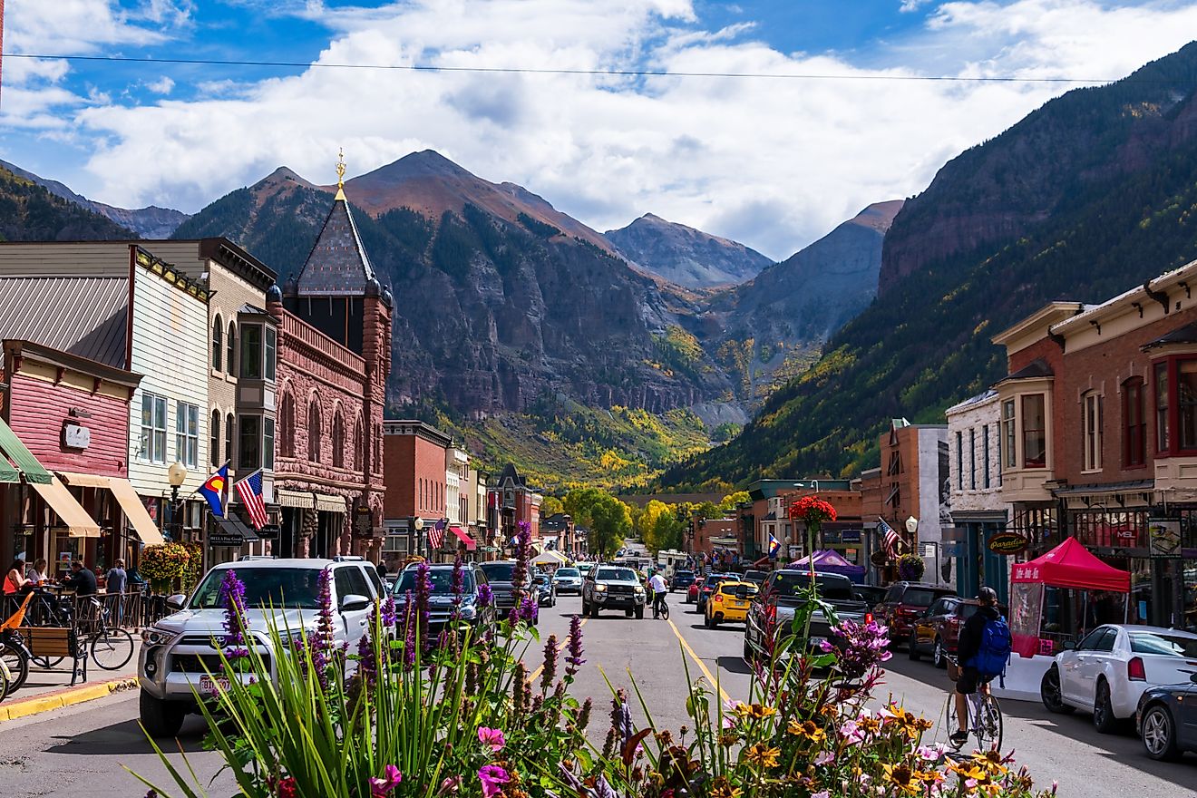 Main Street in Telluride, Colorado. Editorial credit: Michael Vi / Shutterstock.com/