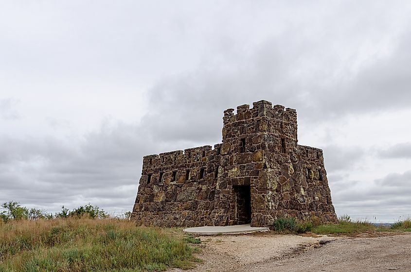 The castle near Coronado Heights State Park in Lindsborg, Kansas.