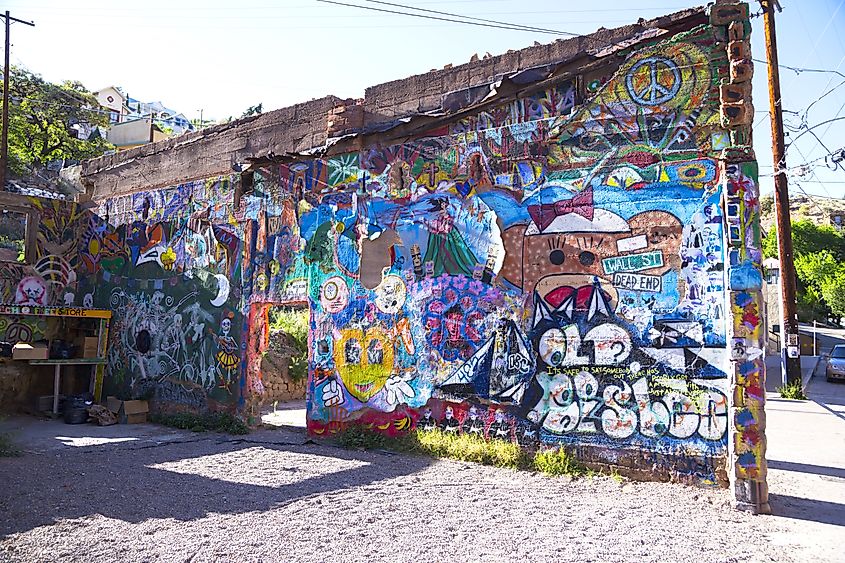 The Bisbee Art Wall in Bisbee, Arizona