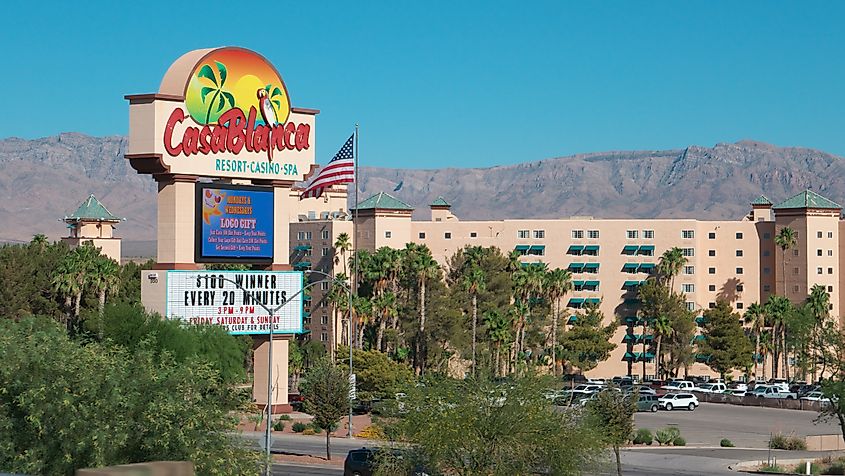 Mesquite, Nevada, USA on July 14, 2023 : Casablanca resort casino and spa.