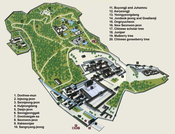 map of Changdeokgung palace