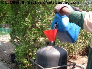 Re-filling the fuel tank