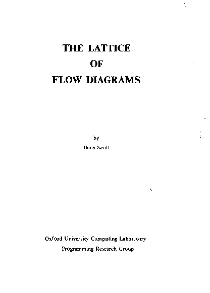 First page of “The lattice of flow diagrams”