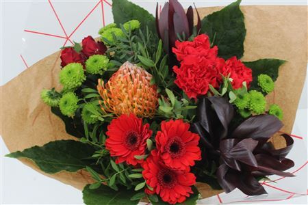 Bouquet with Red Protea