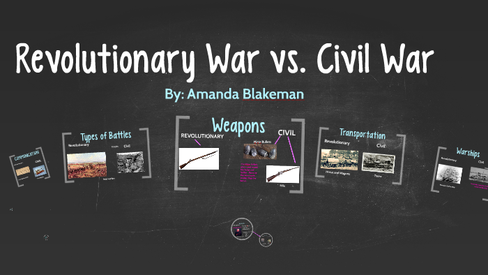 Revolutionary War vs. Civil War by Amanda Blakeman