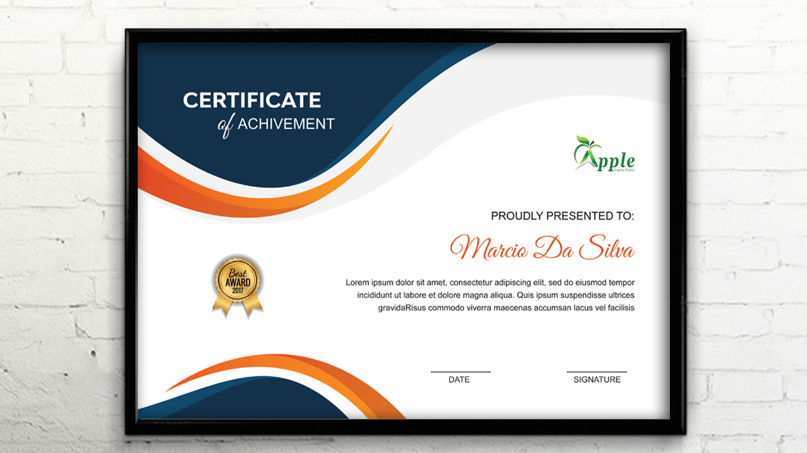 Award Certificate Template Psd