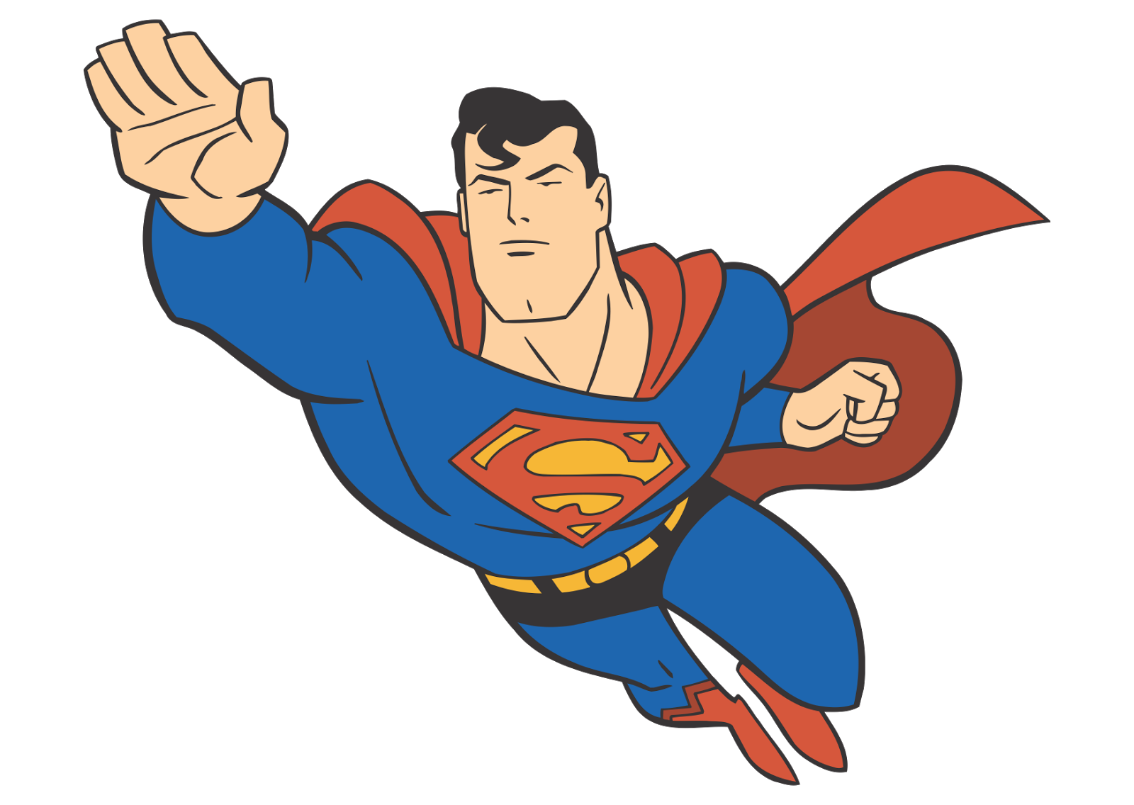 Superman Cartoon Logo Vector ~ Format Cdr, Ai, Eps, Svg, PDF, PNG