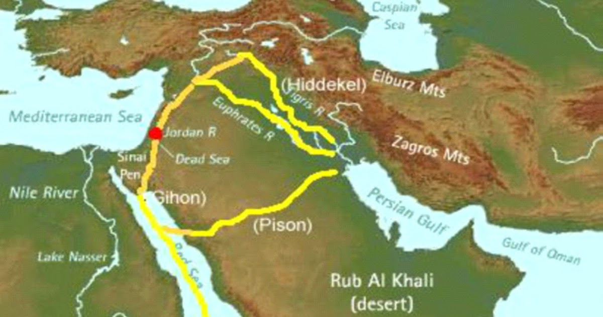 The Four Rivers Of The Garden Of Eden Chart