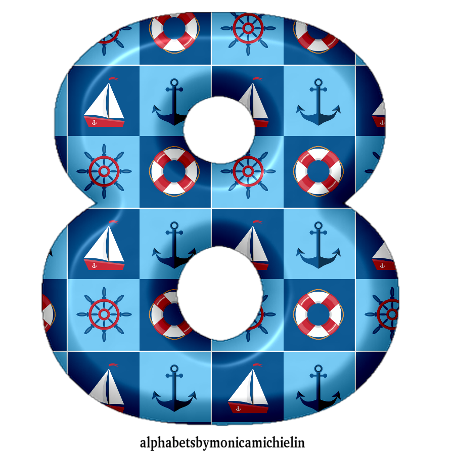 M. Michielin Alphabets: SEAMLESS BLUE ANCHOR MARINE BOAT WHEEL NAUTICAL ...