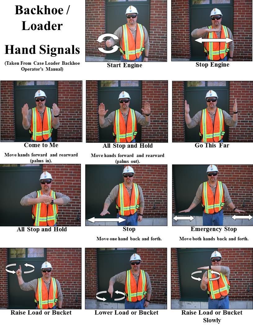 The Safety Queue: Hand Signals for Backhoe / Loader