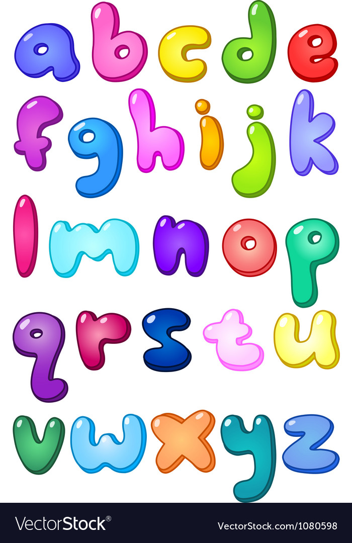 3D Bubble Letters Lowercase - Birthday Letter