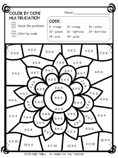 An Apple For The Teacher: Diwali Color By Number Math Facts Practice ...