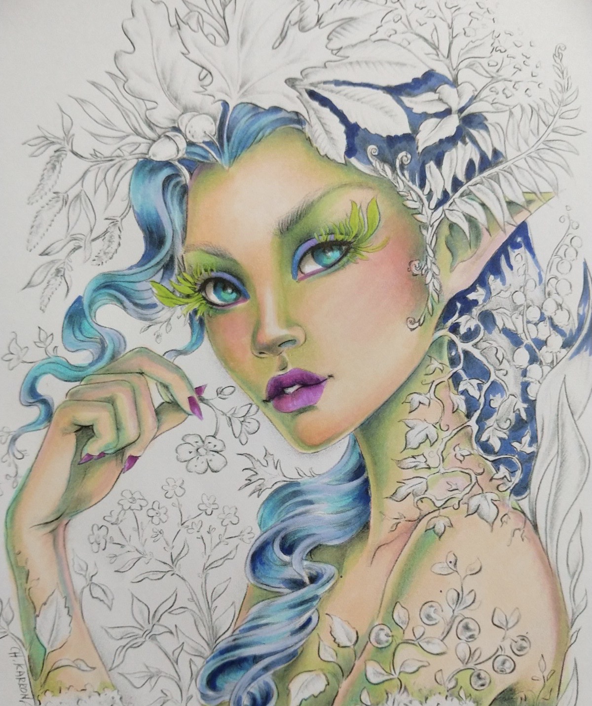 Copic Marker Europe: Forest Fairy in Copic Markers and Coloured Pencils